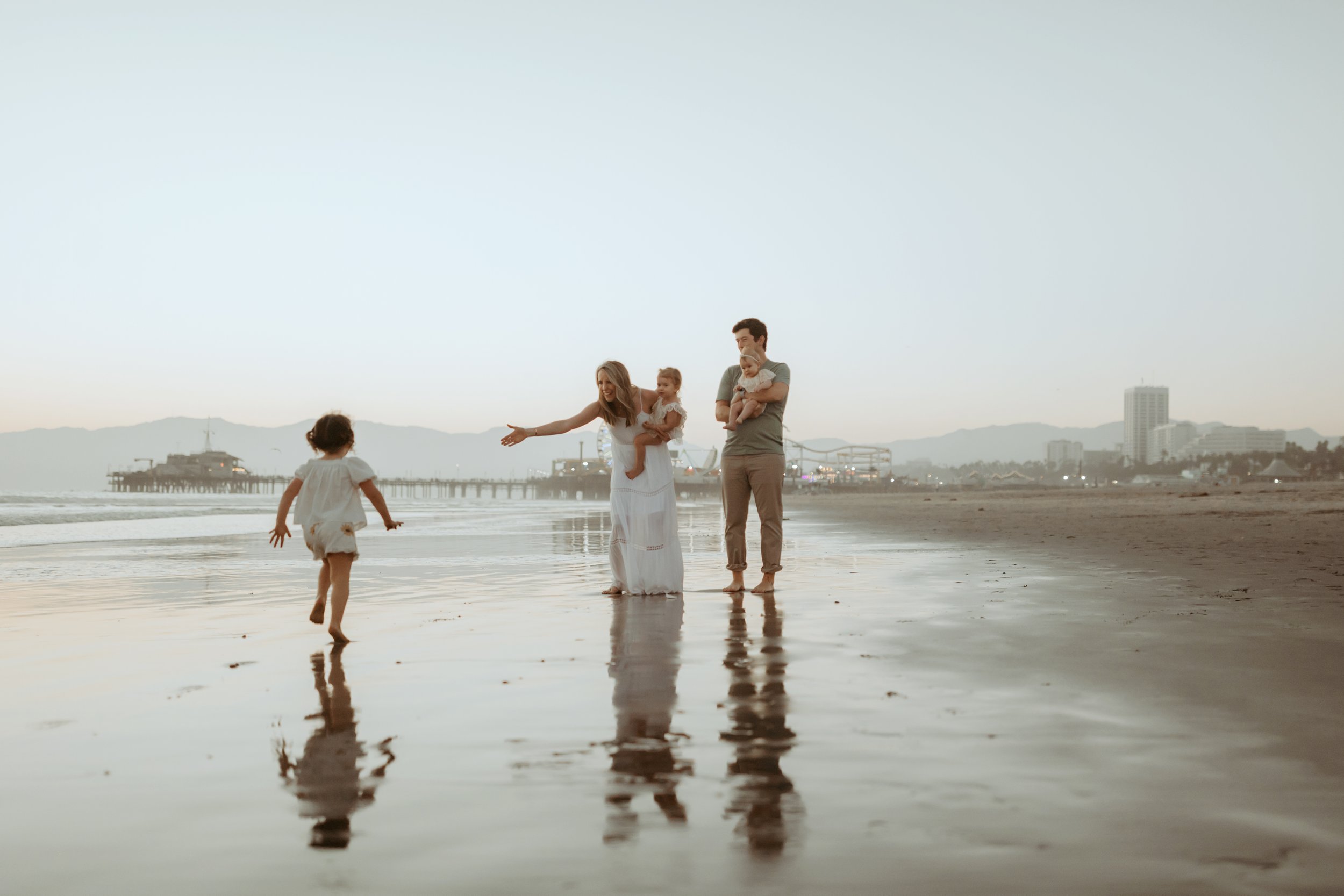 santa monica beach santa monica california beach session photo session family photo session family photo shoot nurture baby photographer nurture baby photography los angeles photographer studio photography outdoor photography beach photography