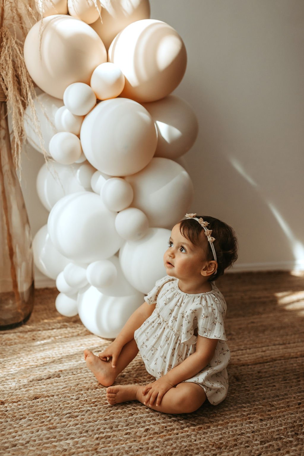 baby, cake, smash, girl, kate, baby, in, studio, in studio, milestone, photo, session, milestone photos, neutral colors, beige photo, authentic photos, candid photos, cake, cake baby, cake smash blog, cake smash ideas, cake smash photography tips,